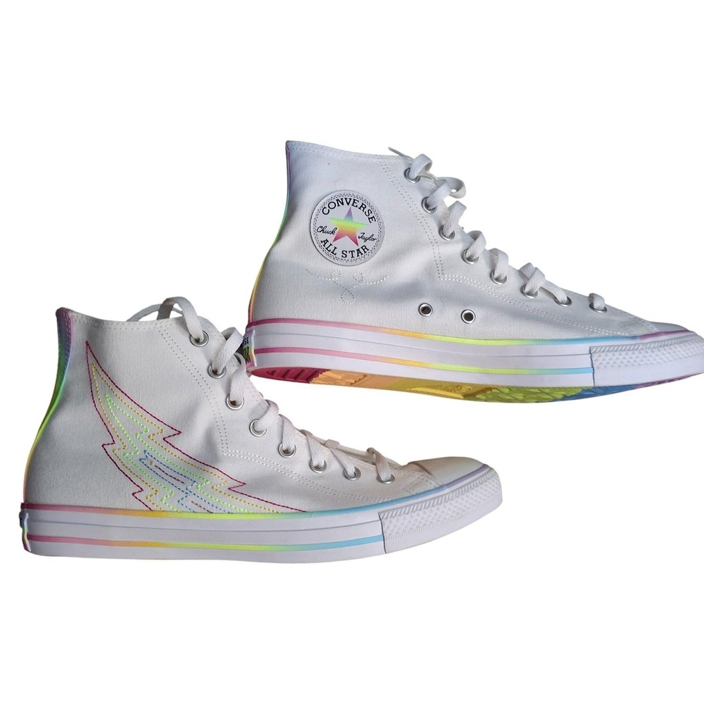 Converse‎ Chuck Taylor CTAS All Star Shoes Men's 10.5 Hi Pride Rainbow A10216C